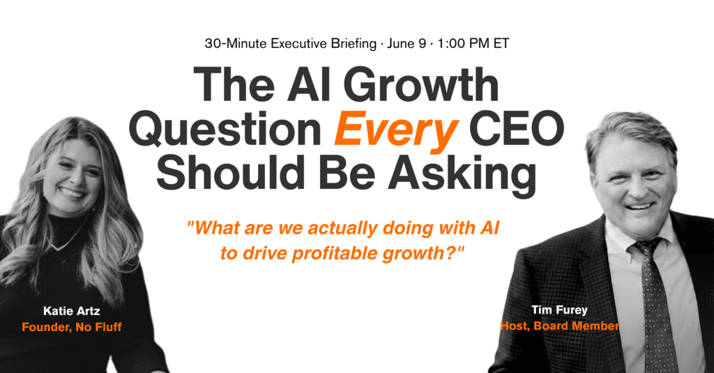 The AI Growth Question Every CEO Should Be Asking | June 9th, 1:00pm ET